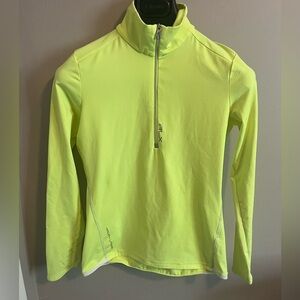 Ralph Lauren 1/4 zip high visibility athletic shirt womens xs